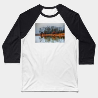 Grey Day At The Lake Baseball T-Shirt